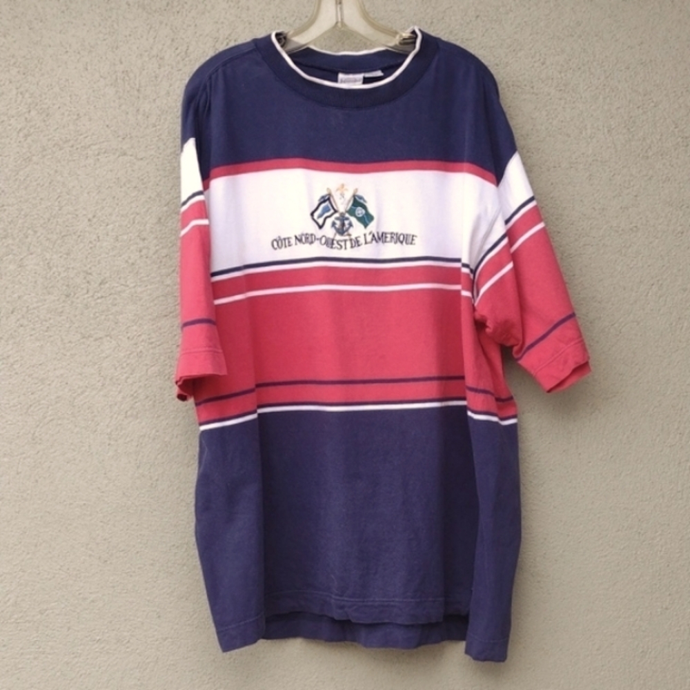 Flawed Vintage Jantzen Striped T-Shirt Men's XXL Tall